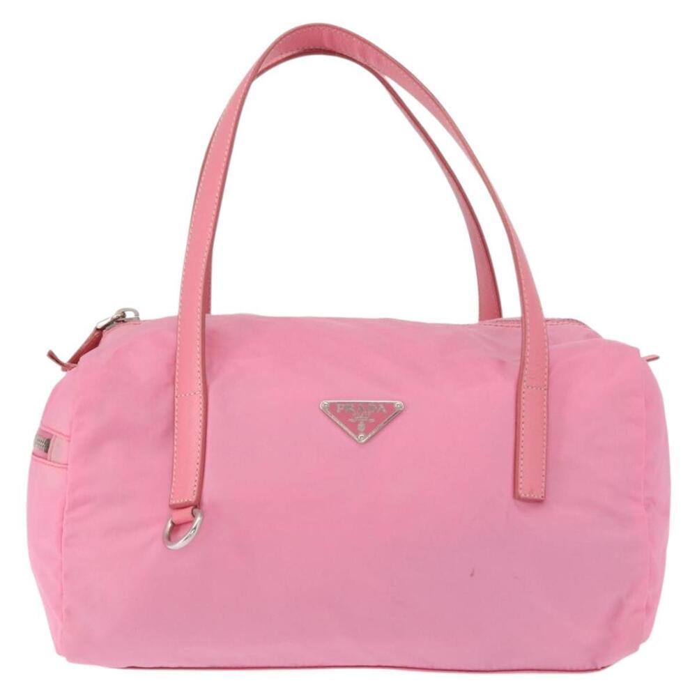 PRADA Hand Bag Nylon Pink Silver Auth 154369 - Picture 13 of 16